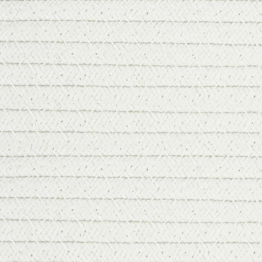 Cestino Portaoggetti Grigio e Bianco Ø51x33 cm in Cotone
