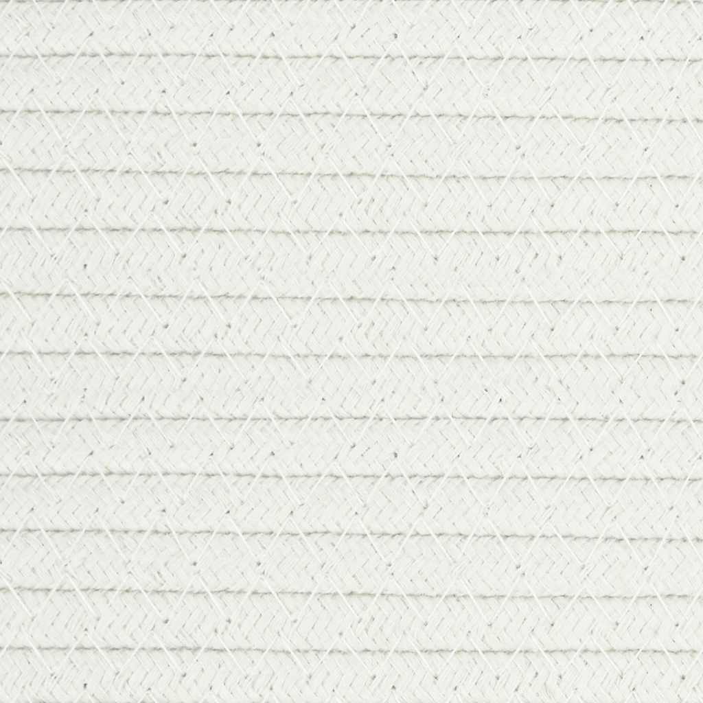 Cestino Portaoggetti Nero e Bianco Ø49x65 cm in Cotone