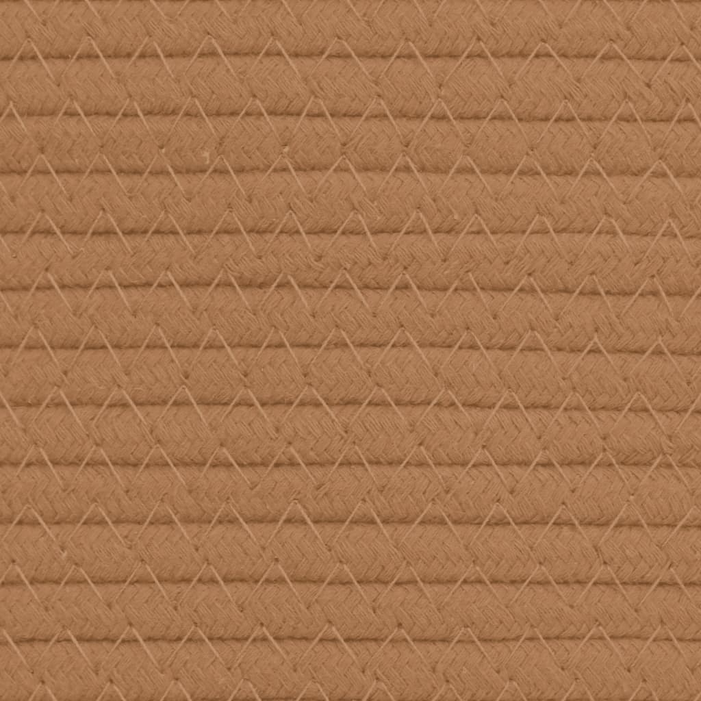 Cestino Portaoggetti Marrone Ø40x35 cm in Cotone
