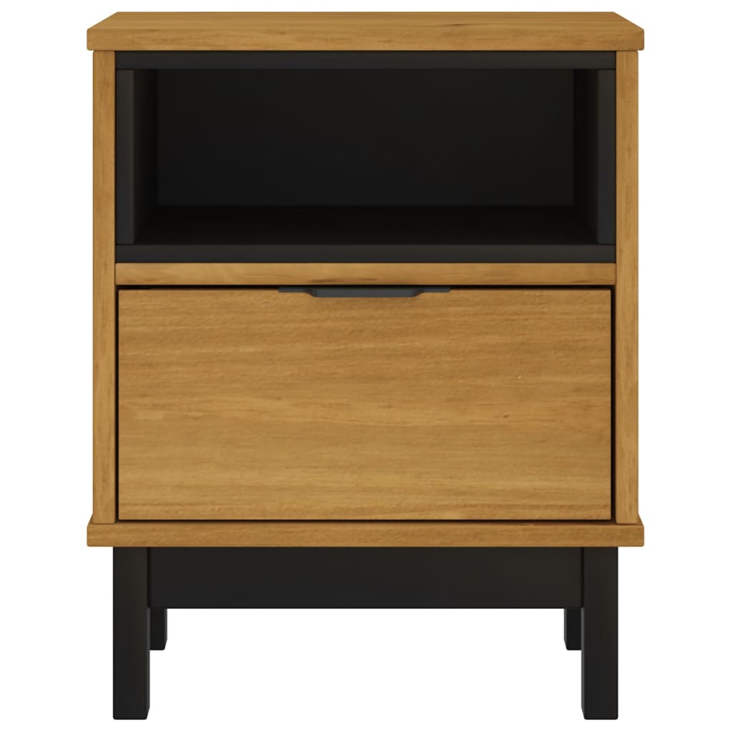Comodino FLAM 40x35x50 cm in Legno Massello di Pino