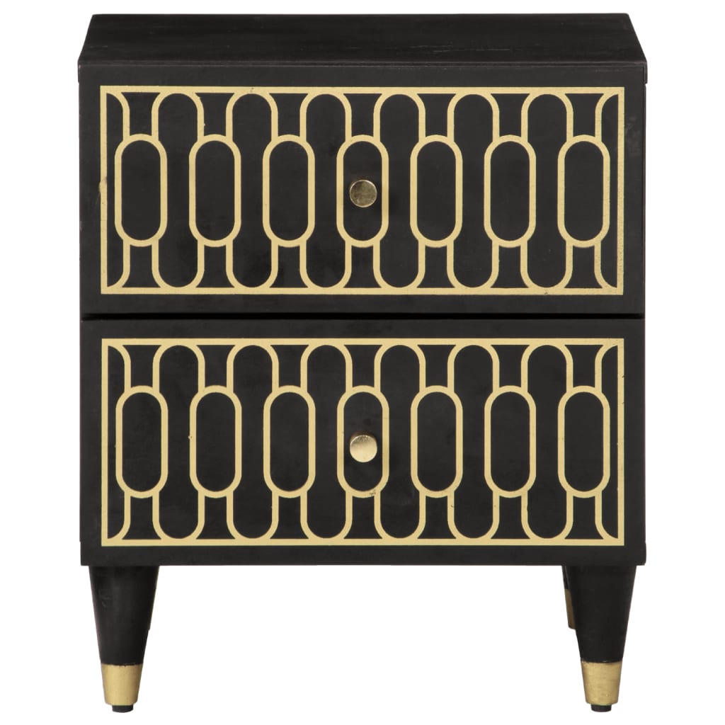 Comodini 2pz 40x33x46 cm in Legno Massello di Mango