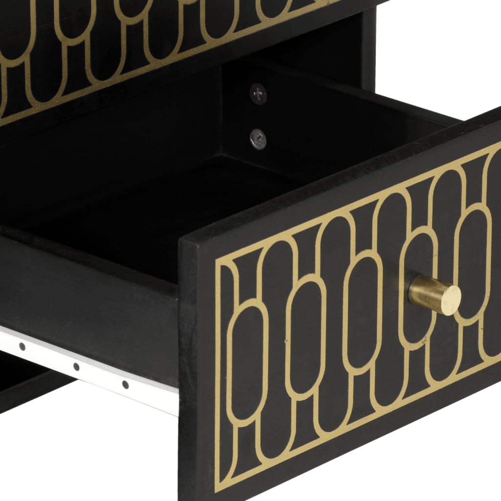 Comodini 2pz 40x33x46 cm in Legno Massello di Mango