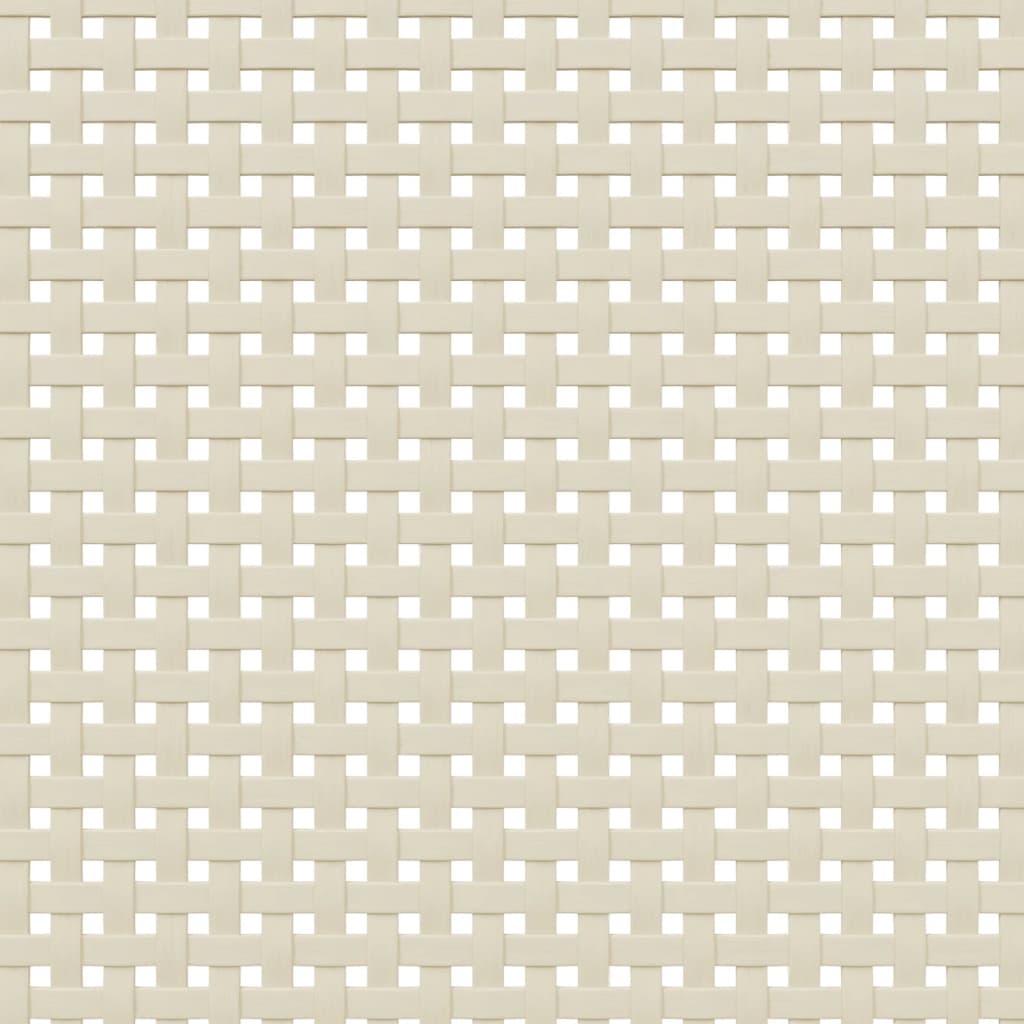 Comodino SENJA Bianco Aspetto Rattan 40x35x48 cm in Legno Pino