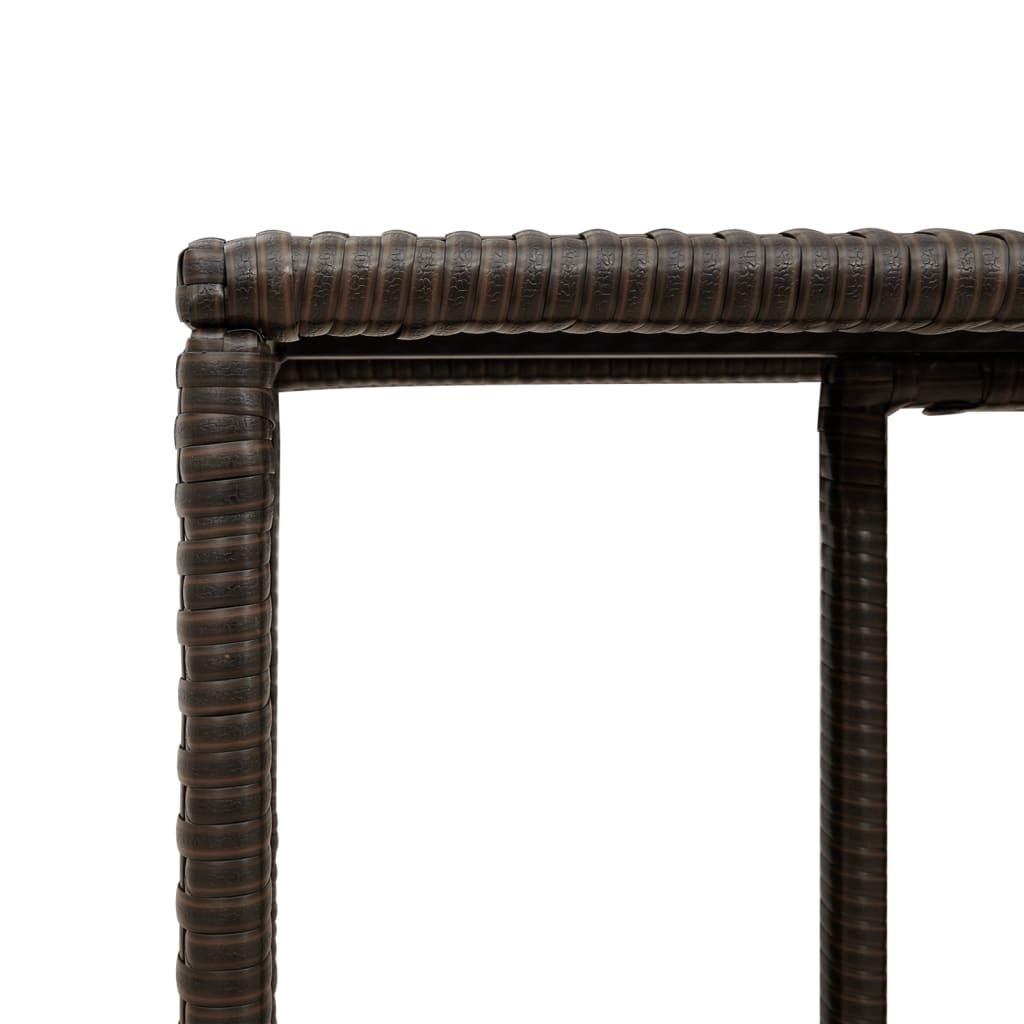 Scaffali Portaoggetti 2 pz Marrone in Polyrattan