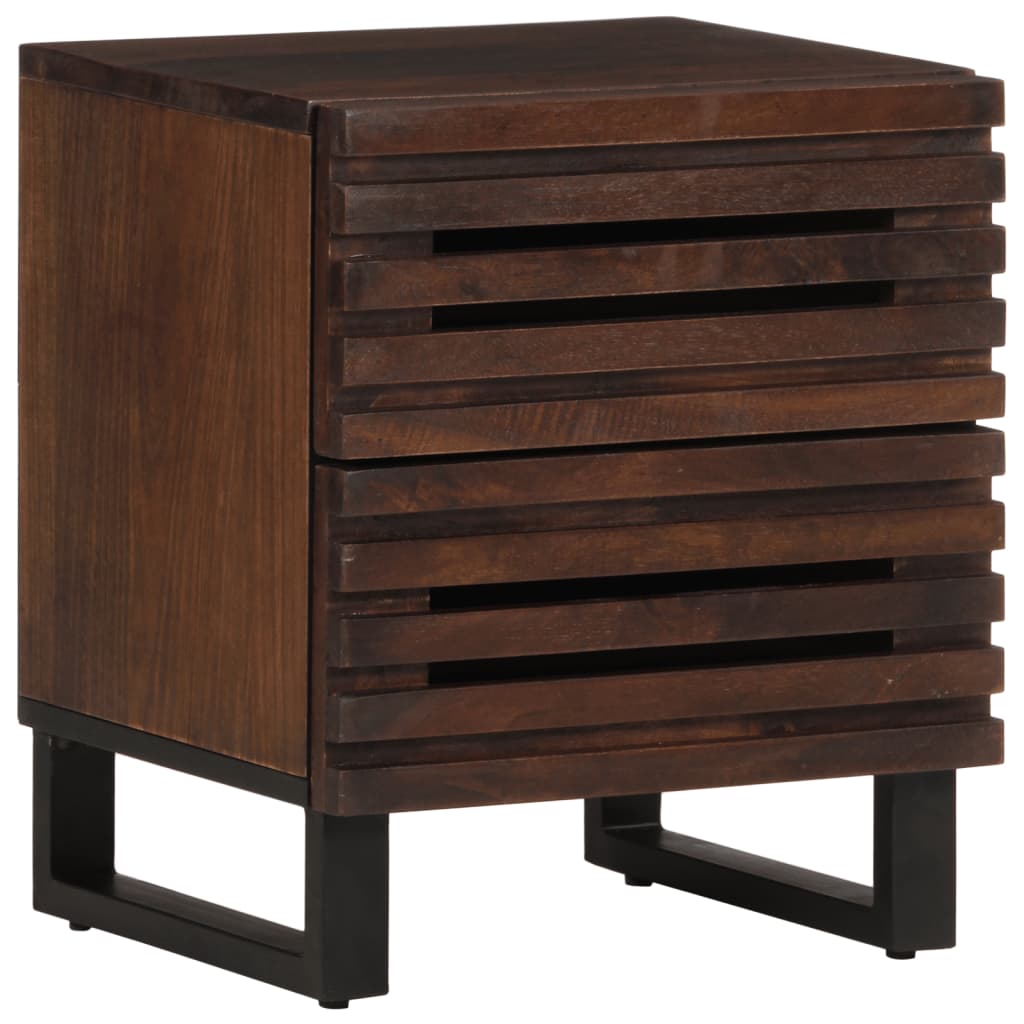 Comodino 40x34x46 cm in Legno Massello di Mango