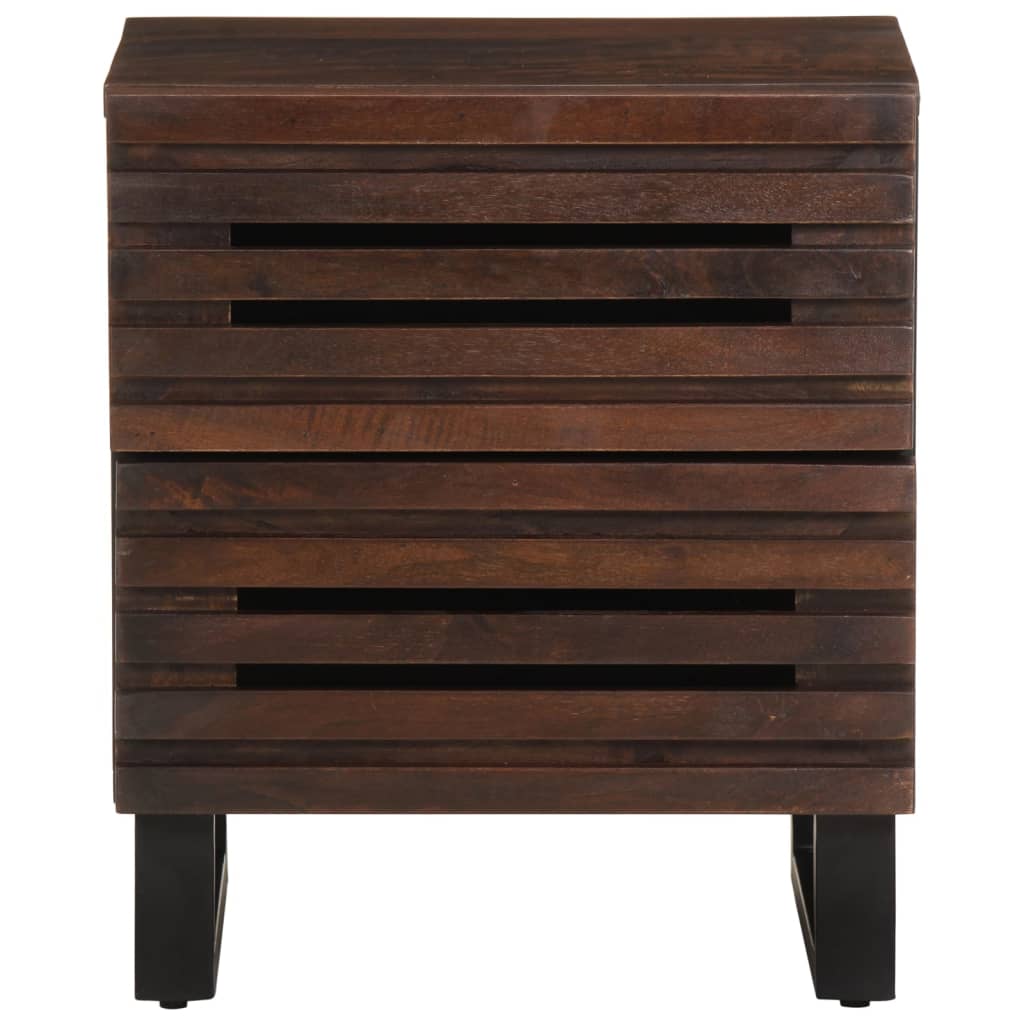 Comodino 40x34x46 cm in Legno Massello di Mango