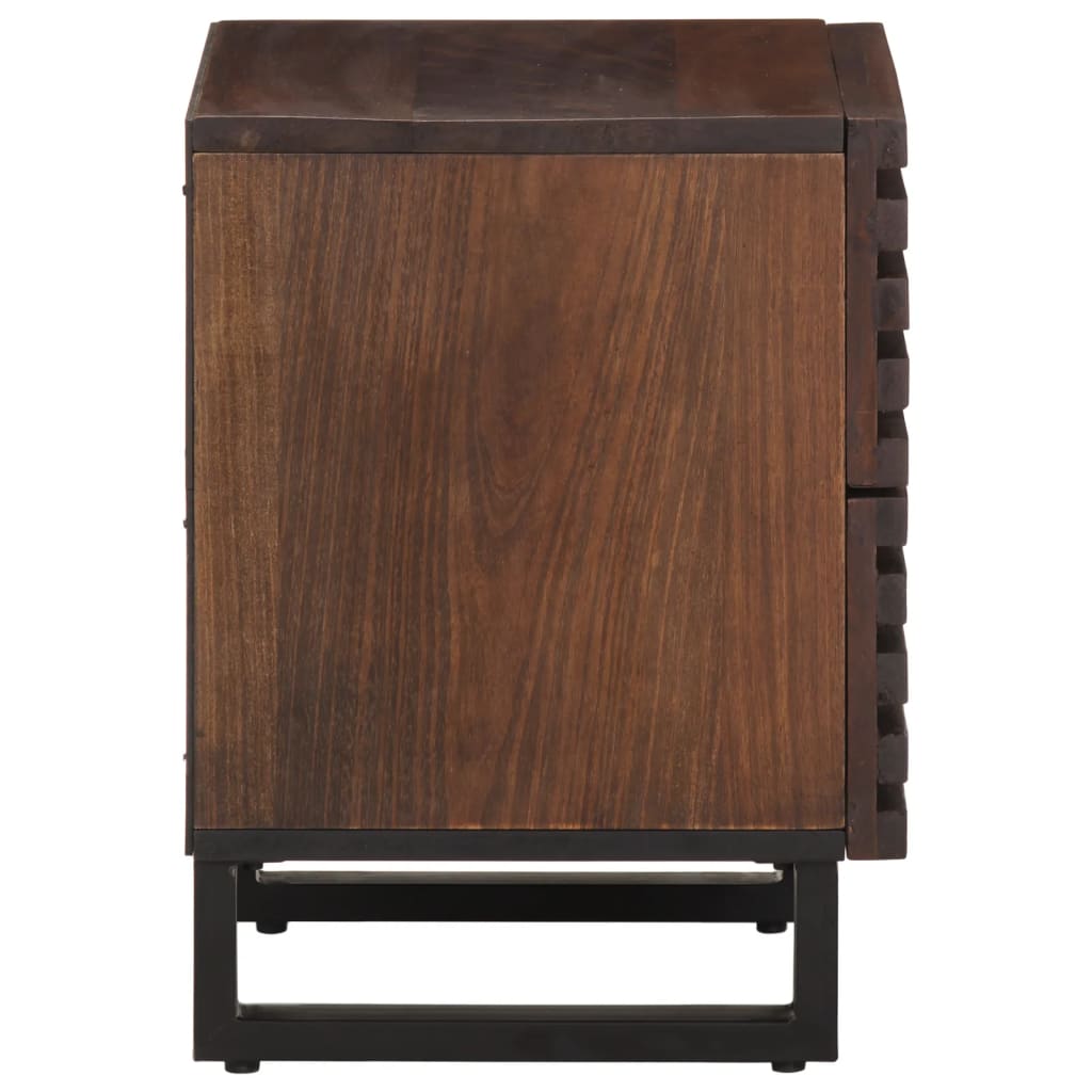 Comodino 40x34x46 cm in Legno Massello di Mango