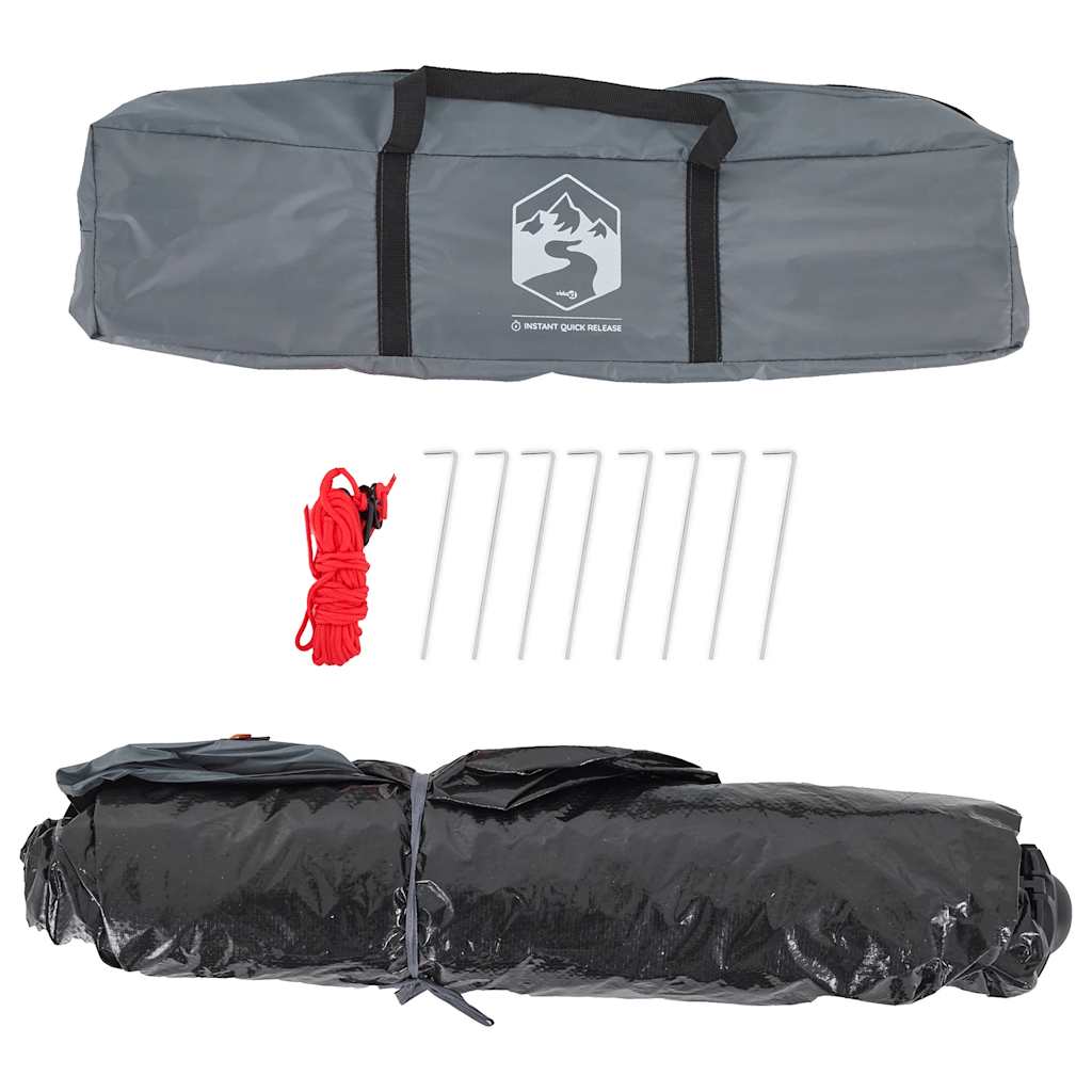 Tenda Campeggio 4 Persone Grigio e Arancione a Rilascio Rapido