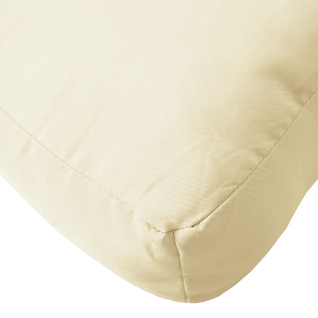 Cuscini per Pallet 3 pz Crema in Tessuto