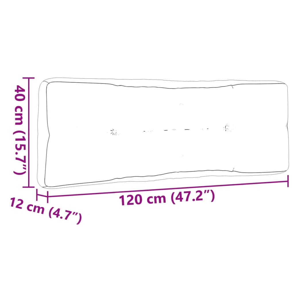 Cuscini per Pallet 3 pz Crema in Tessuto