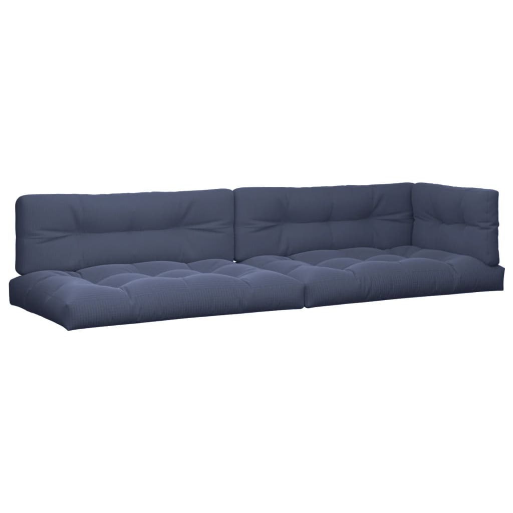 Cuscini per Pallet 5 pz Blu Marino in Tessuto