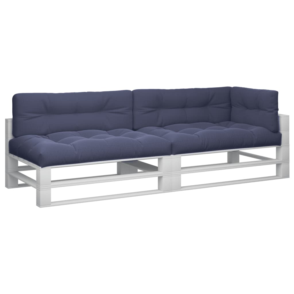 Cuscini per Pallet 5 pz Blu Marino in Tessuto