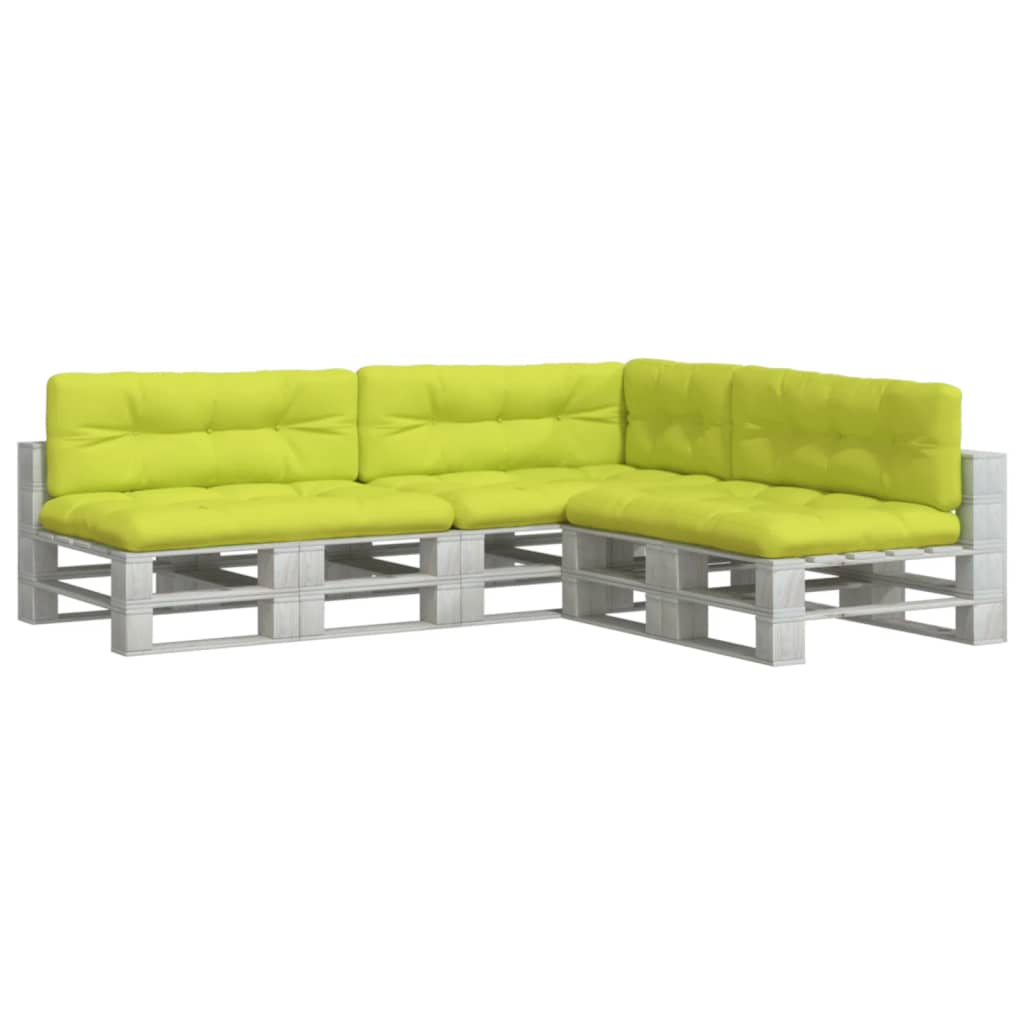 Cuscini per Pallet 7 pz Verde Intenso in Tessuto