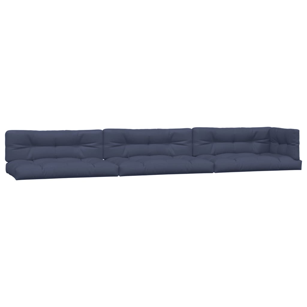 Cuscini per Pallet 7 pz Blu Marino in Tessuto