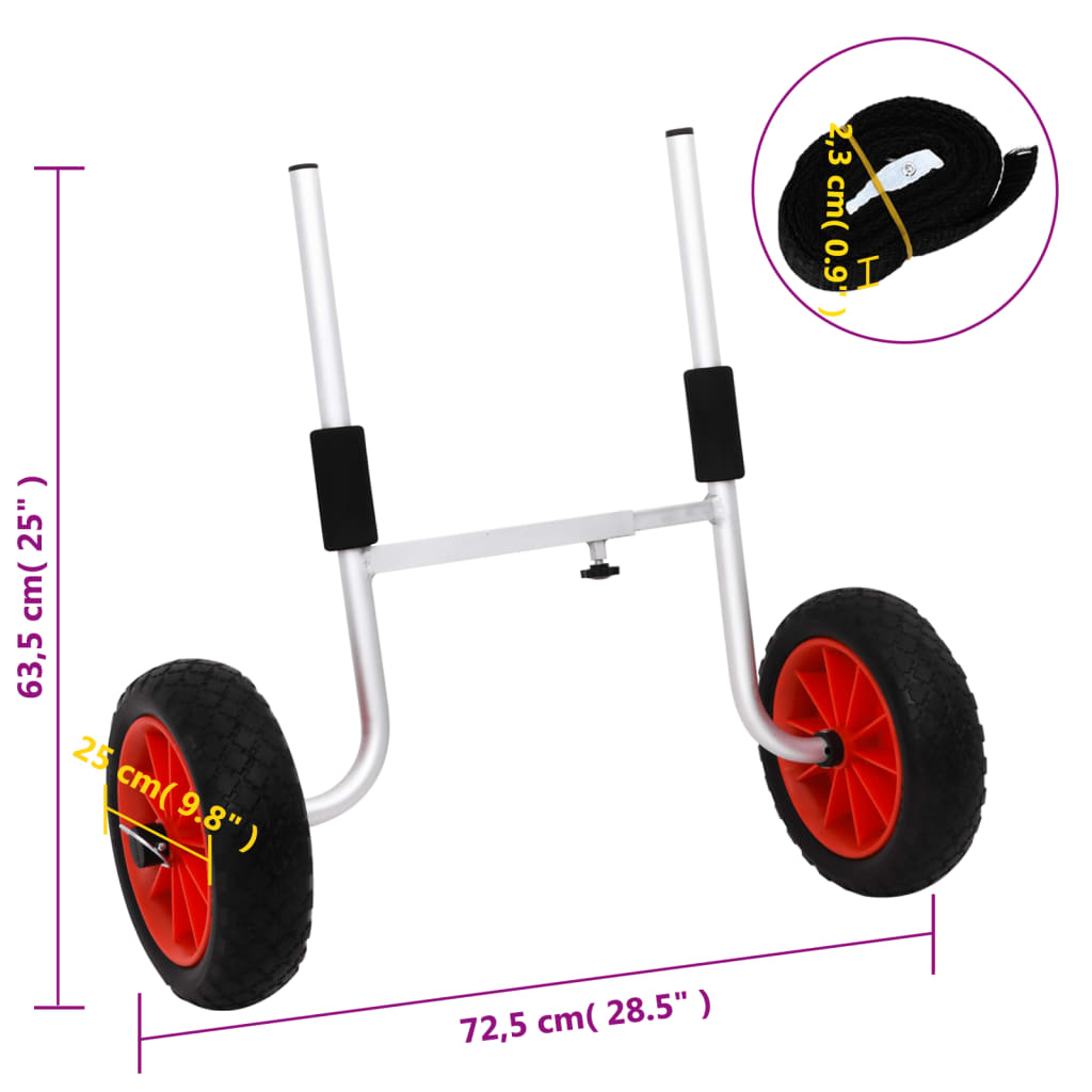 Carrello per Kayak 90 kg in Alluminio