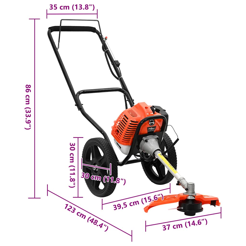 Decespugliatore con Ruote Arancione 52 cc 1,45 kW