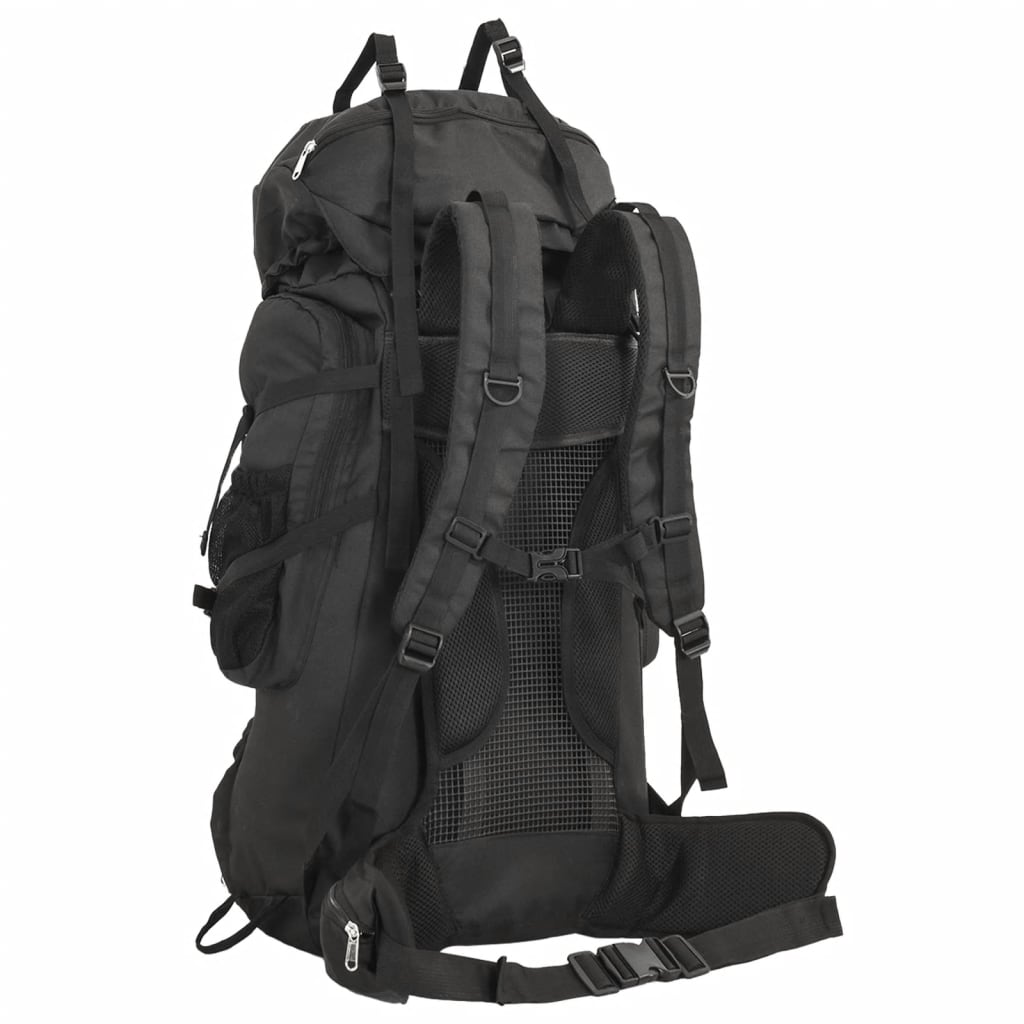 Zaino da Trekking Nero 80 L in Tessuto Oxford