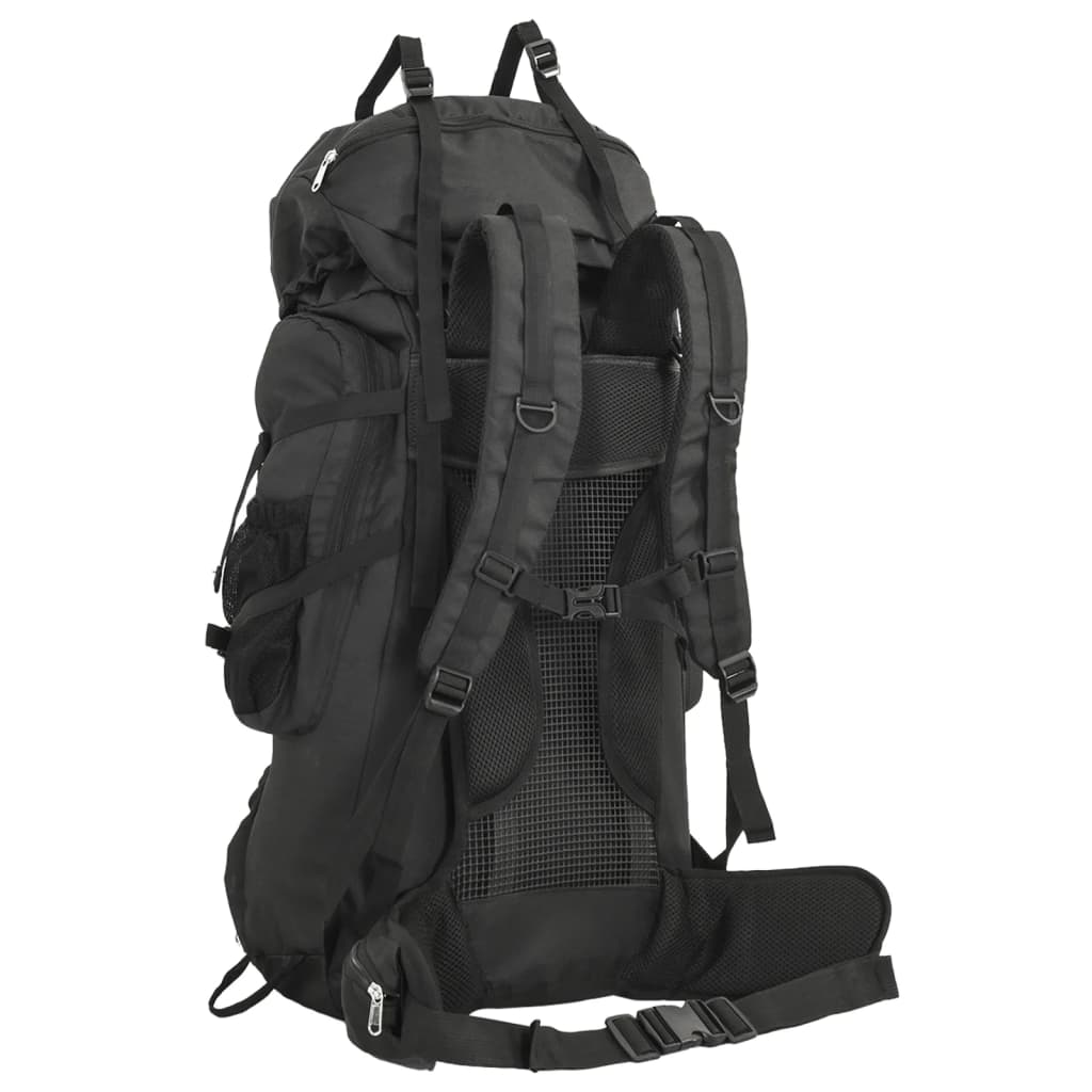 Zaino da Trekking Nero 100 L in Tessuto Oxford
