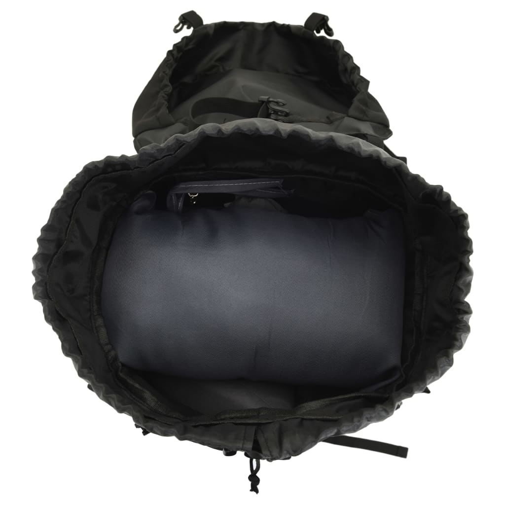 Zaino da Trekking Nero 100 L in Tessuto Oxford