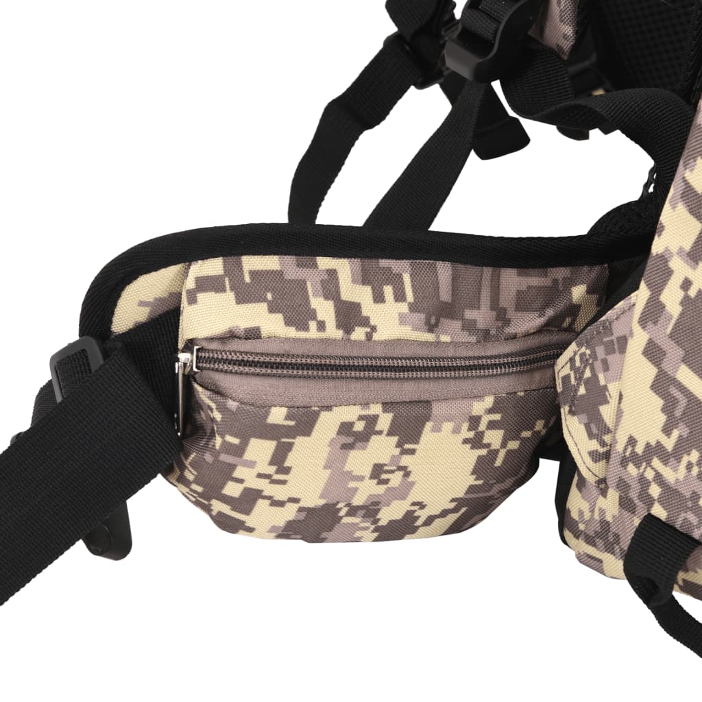 Zaino da Trekking Cammello Mimetico 100 L in Tessuto Oxford