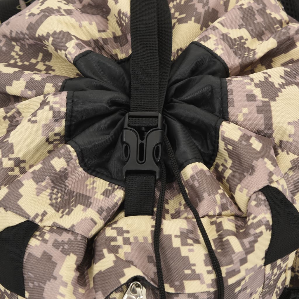 Zaino da Trekking Cammello Mimetico 100 L in Tessuto Oxford