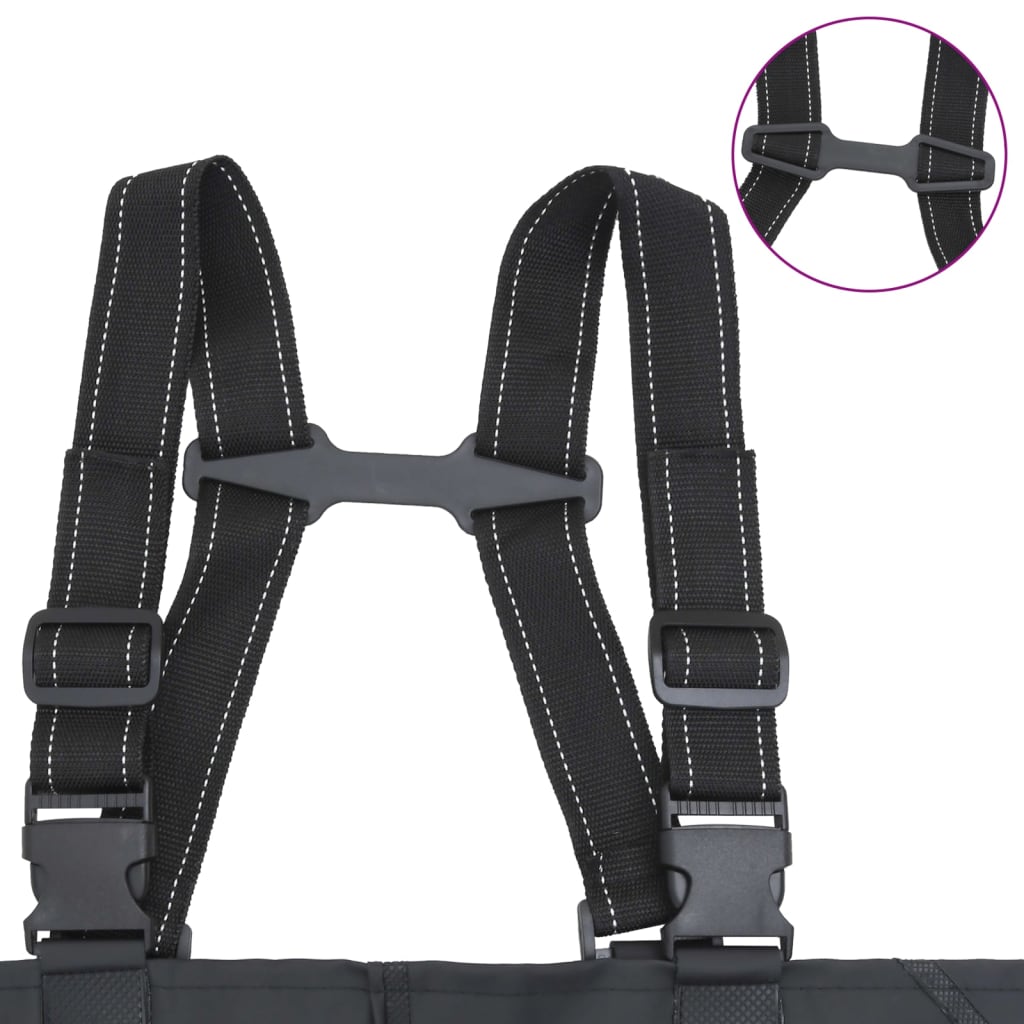 Wader con Stivali e Cintura Nero Taglia 43