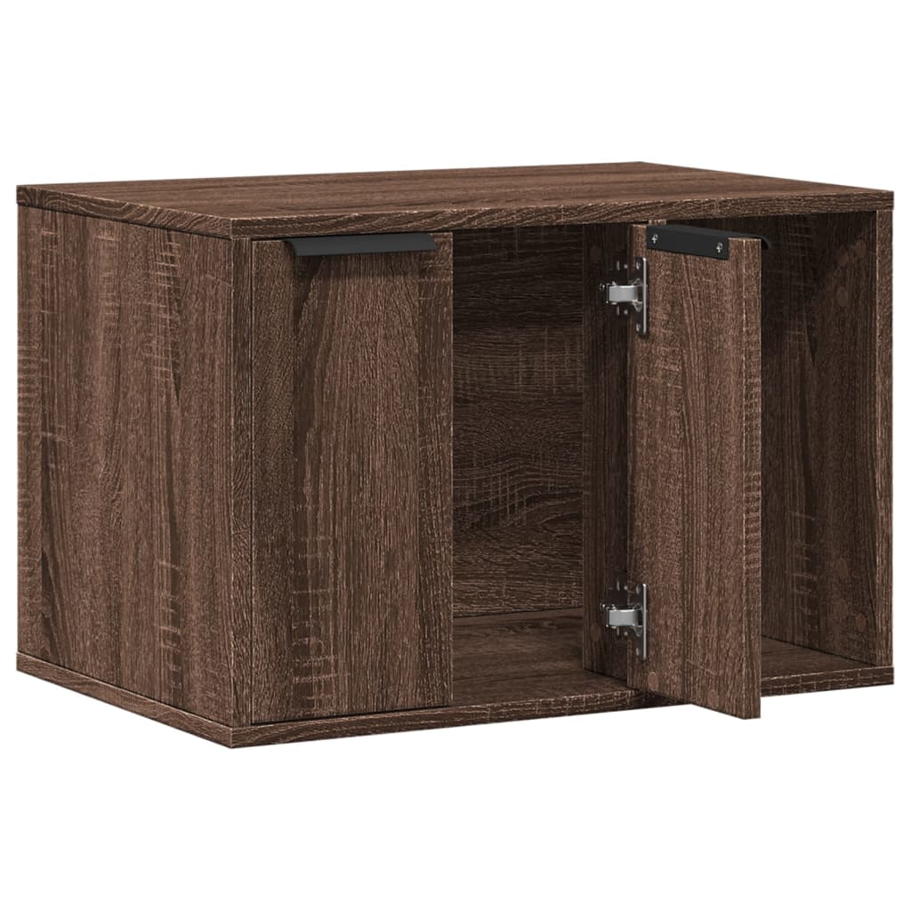 Recinto Lettiera Gatti Rovere Marrone 60x40x40 cm in Truciolato