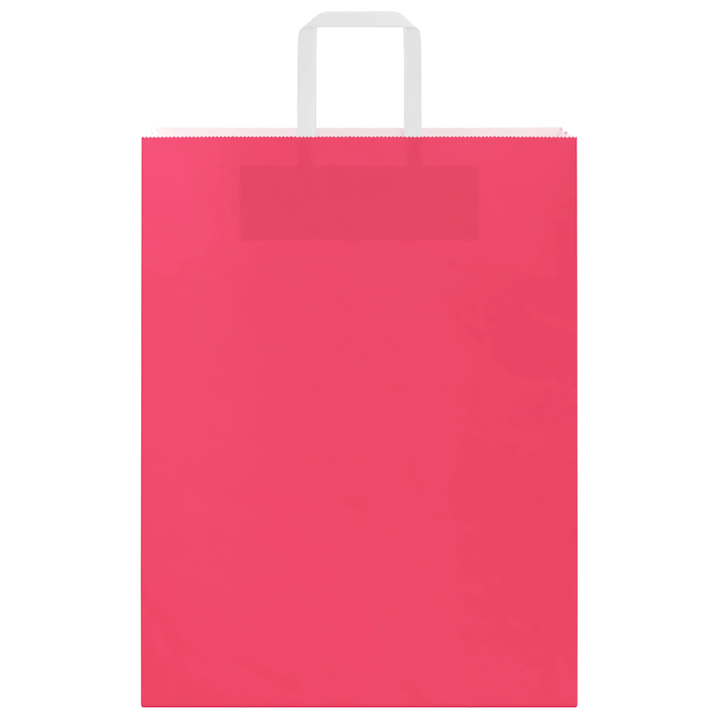 Sacchetti di Carta 250 pz con Manici Rosa 32x12x42 cm
