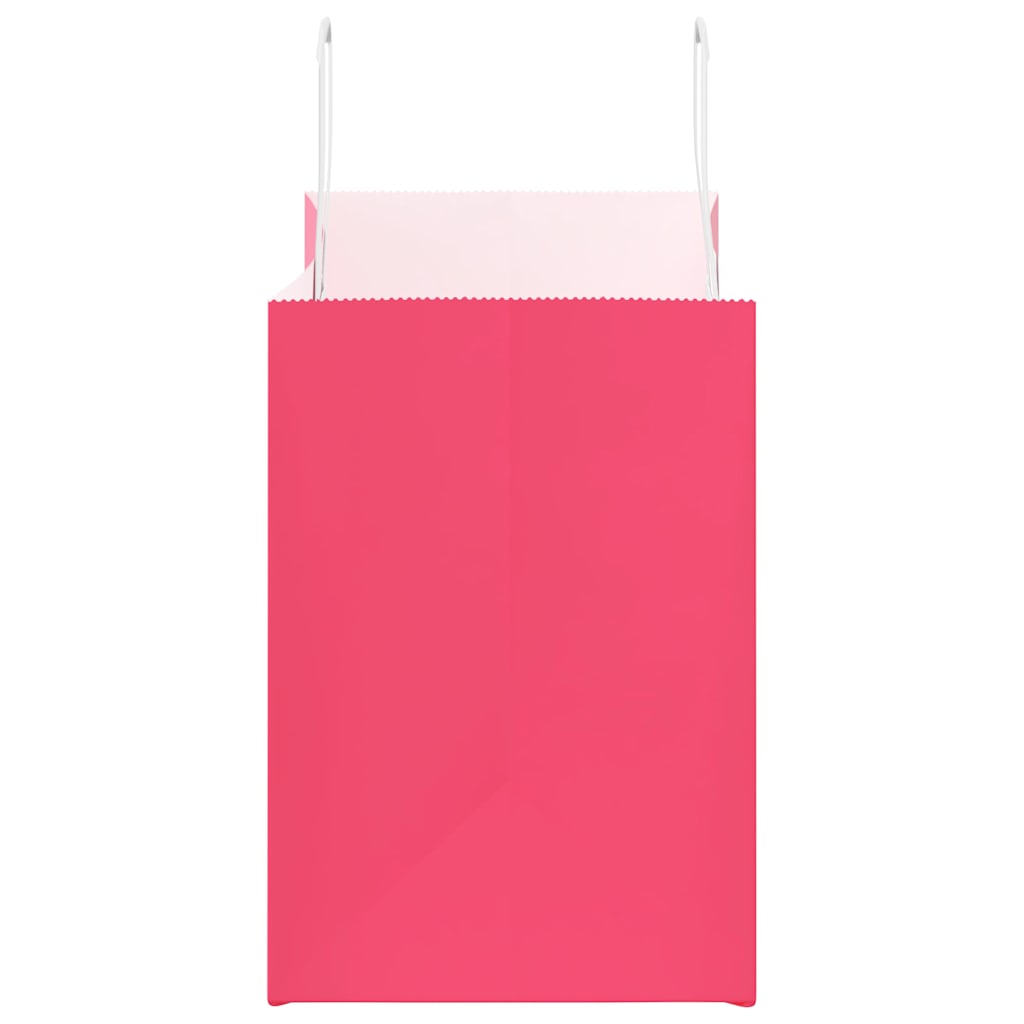 Sacchetti di Carta 250 pz con Manici Rosa 32x17x25 cm