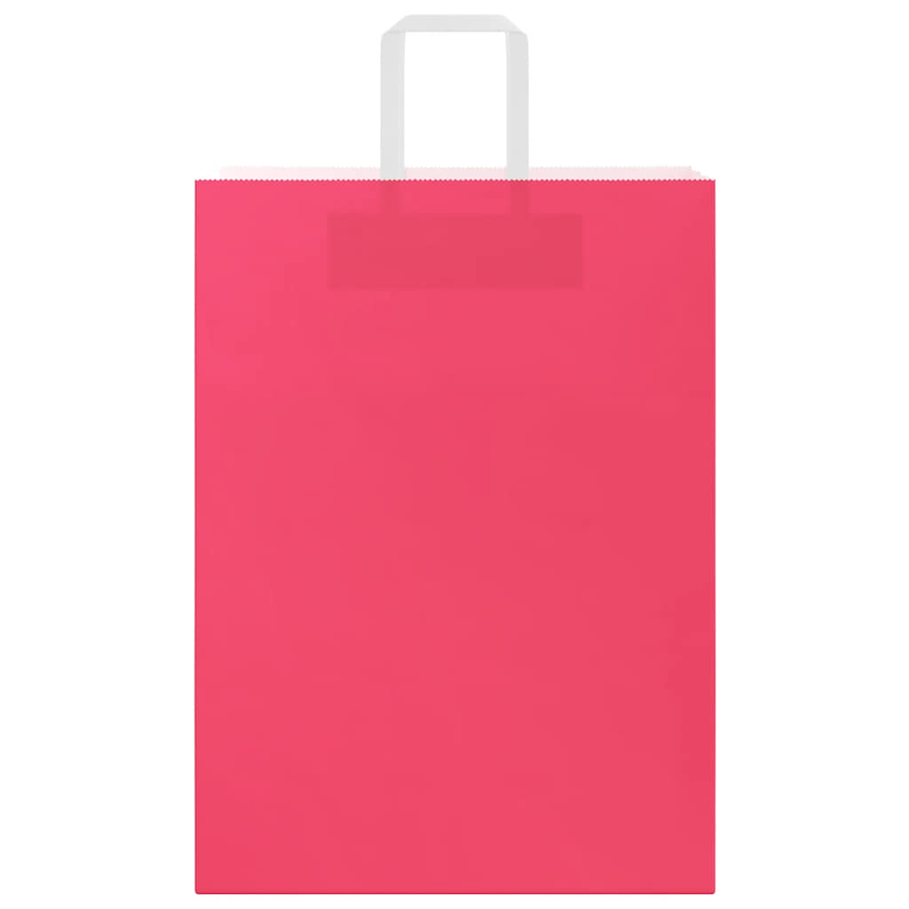 Sacchetti di Carta 250 pz con Manici Rosa 32x17x44 cm