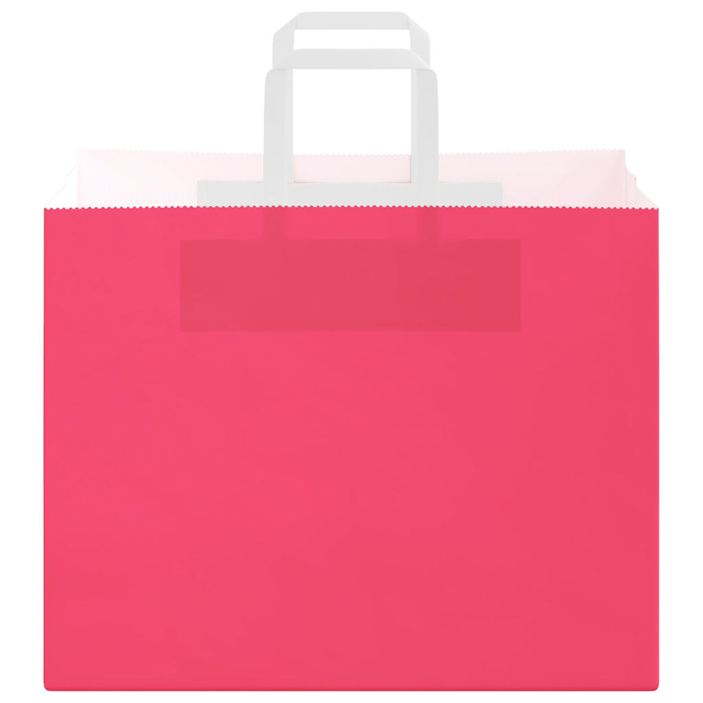 Sacchetti di Carta 250 pz con Manici Rosa 32x22x24 cm