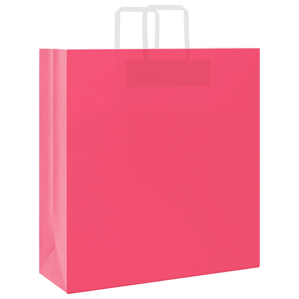 Sacchetti di Carta 250 pz con Manici Rosa 45x17x48 cm