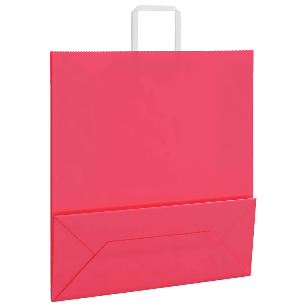 Sacchetti di Carta 250 pz con Manici Rosa 45x17x48 cm