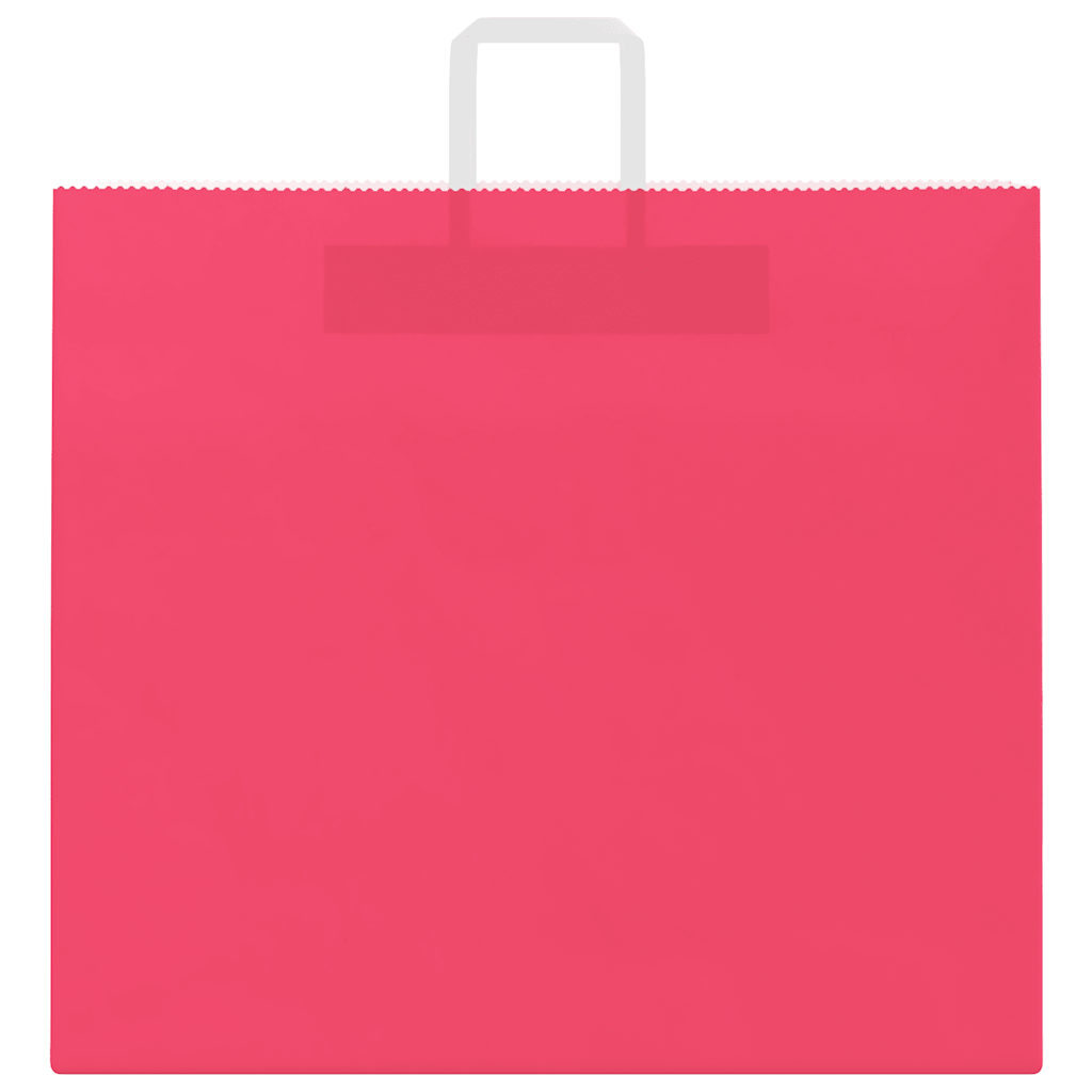 Sacchetti di Carta 250 pz con Manici Rosa 54x15x49 cm