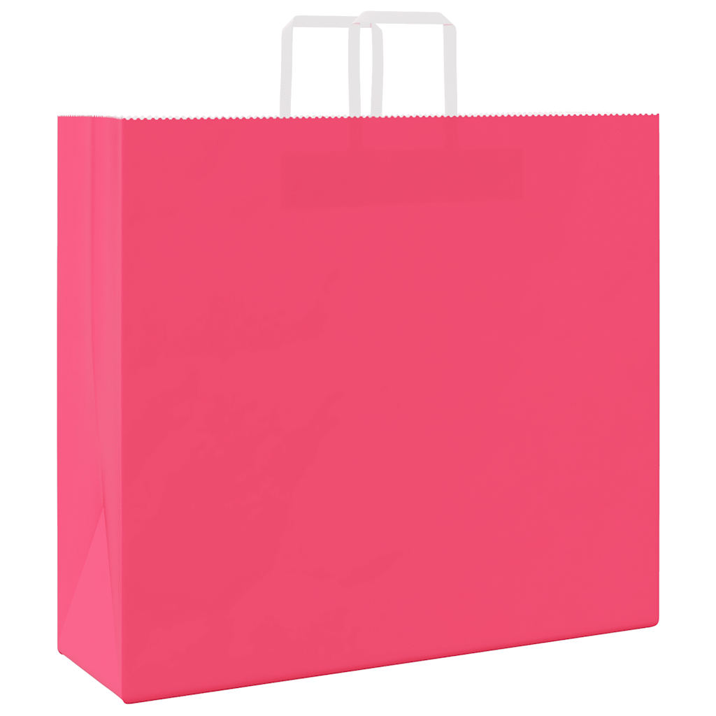 Sacchetti di Carta 250 pz con Manici Rosa 54x15x49 cm