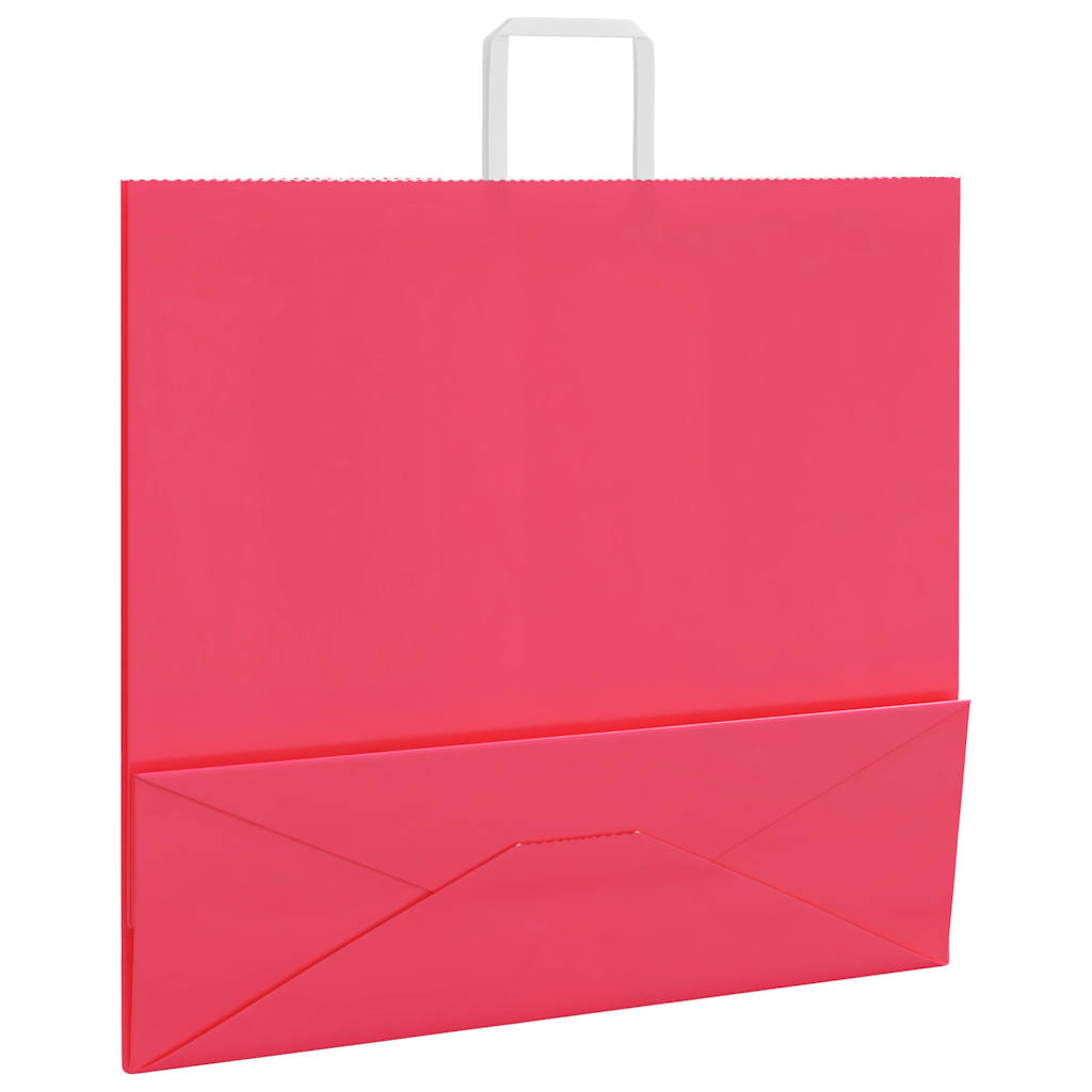 Sacchetti di Carta 250 pz con Manici Rosa 54x15x49 cm