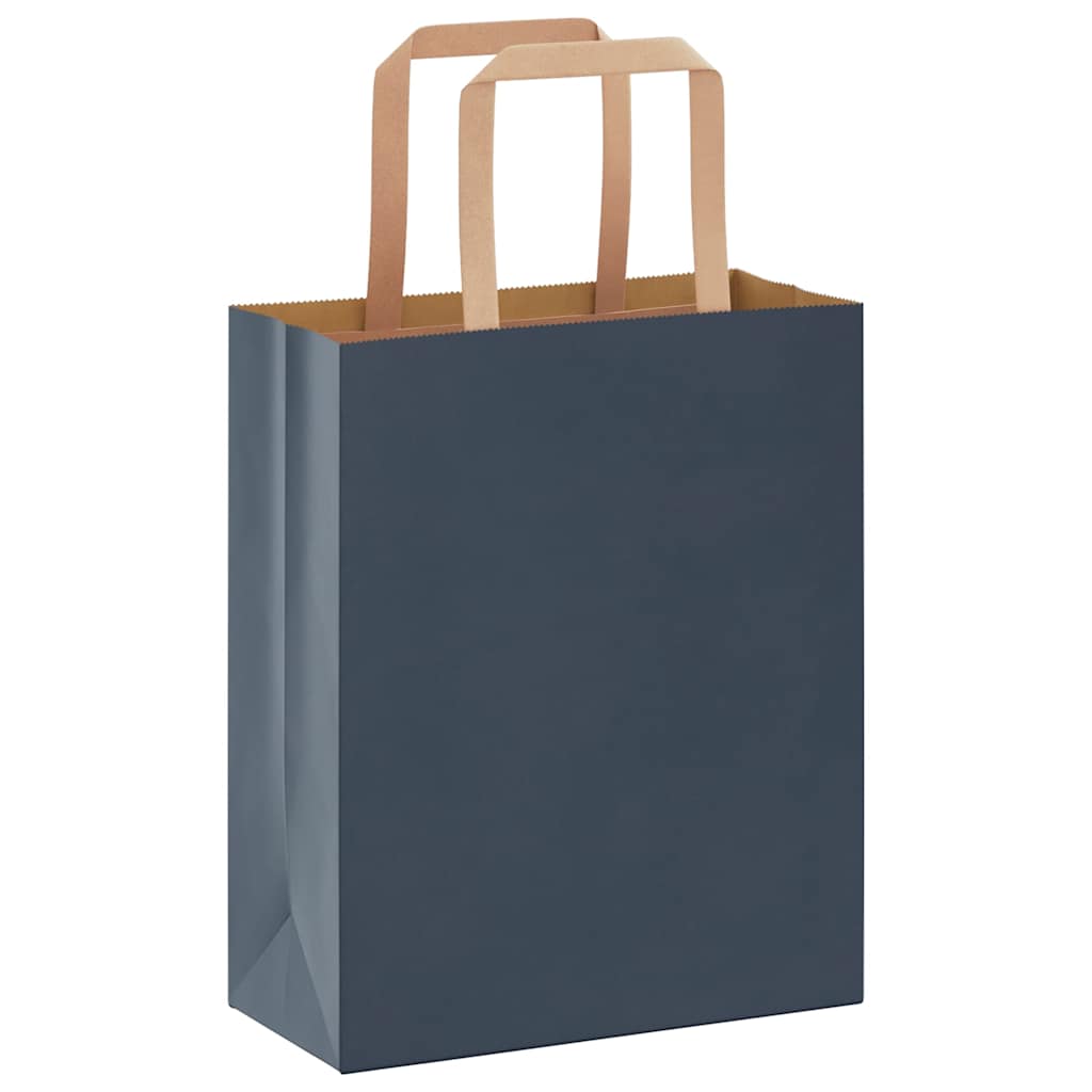Sacchetti di Carta 50 pz con Manici Blu 18x8x22 cm