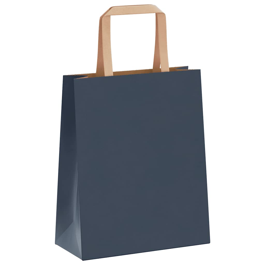 Sacchetti di Carta 50 pz con Manici Blu 18x8x22 cm