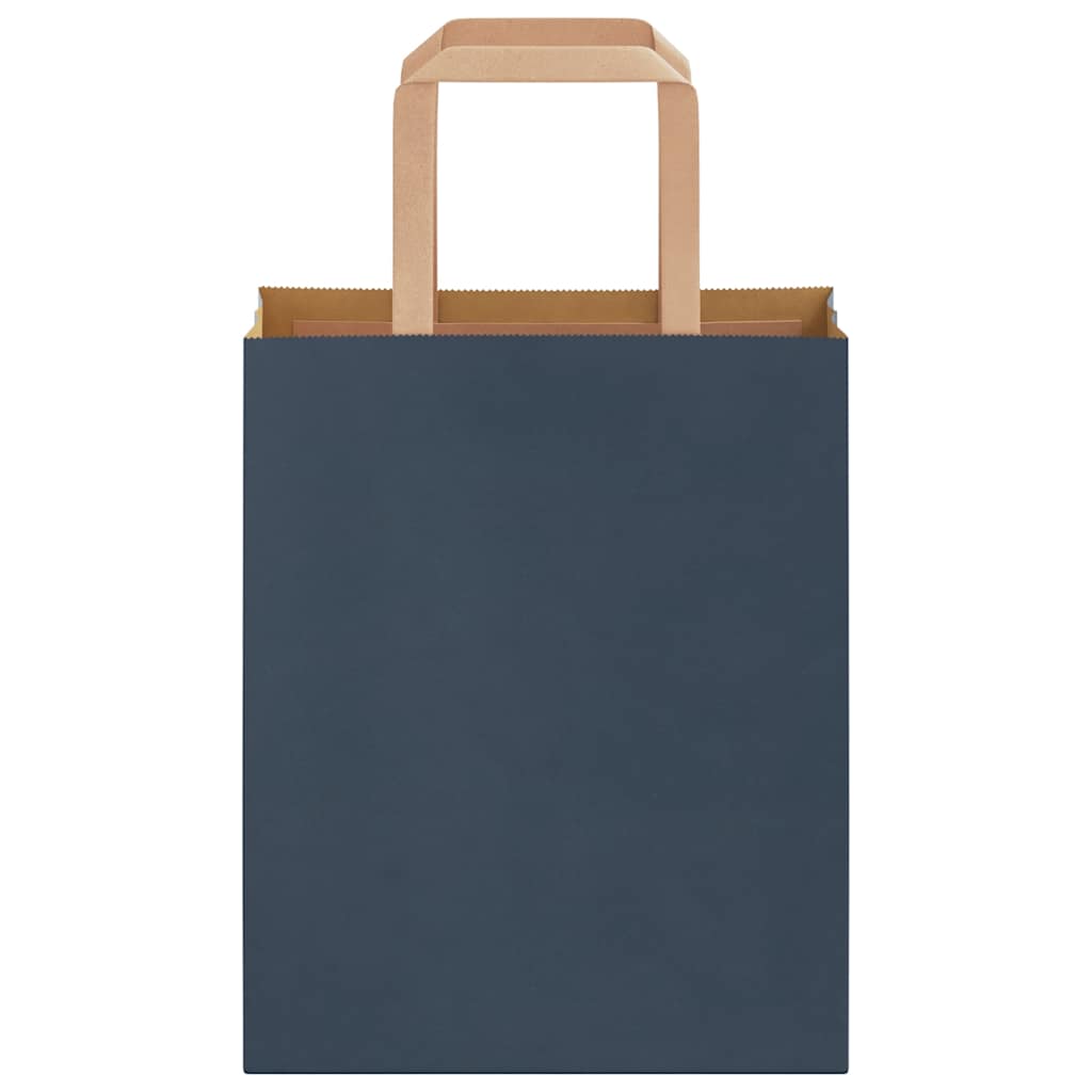 Sacchetti di Carta 50 pz con Manici Blu 18x8x22 cm