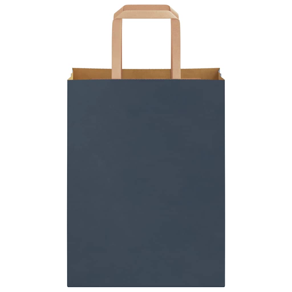 Sacchetti di Carta 50 pz con Manici Blu 21x11x28 cm