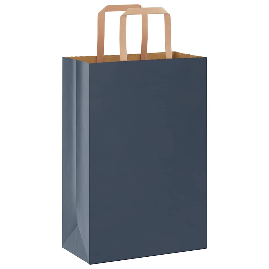 Sacchetti di Carta 50 pz con Manici Blu 21x11x31 cm