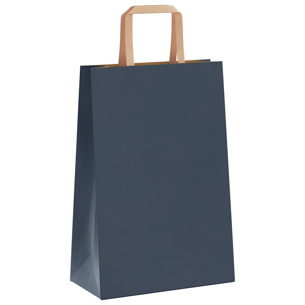 Sacchetti di Carta 50 pz con Manici Blu 21x11x31 cm