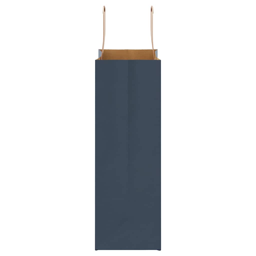 Sacchetti di Carta 50 pz con Manici Blu 21x11x31 cm