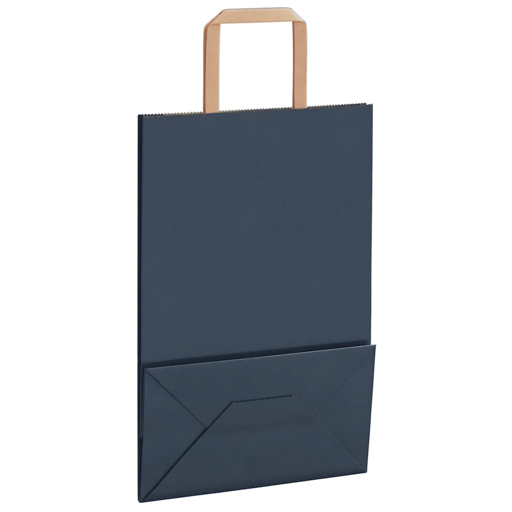 Sacchetti di Carta 50 pz con Manici Blu 21x11x31 cm