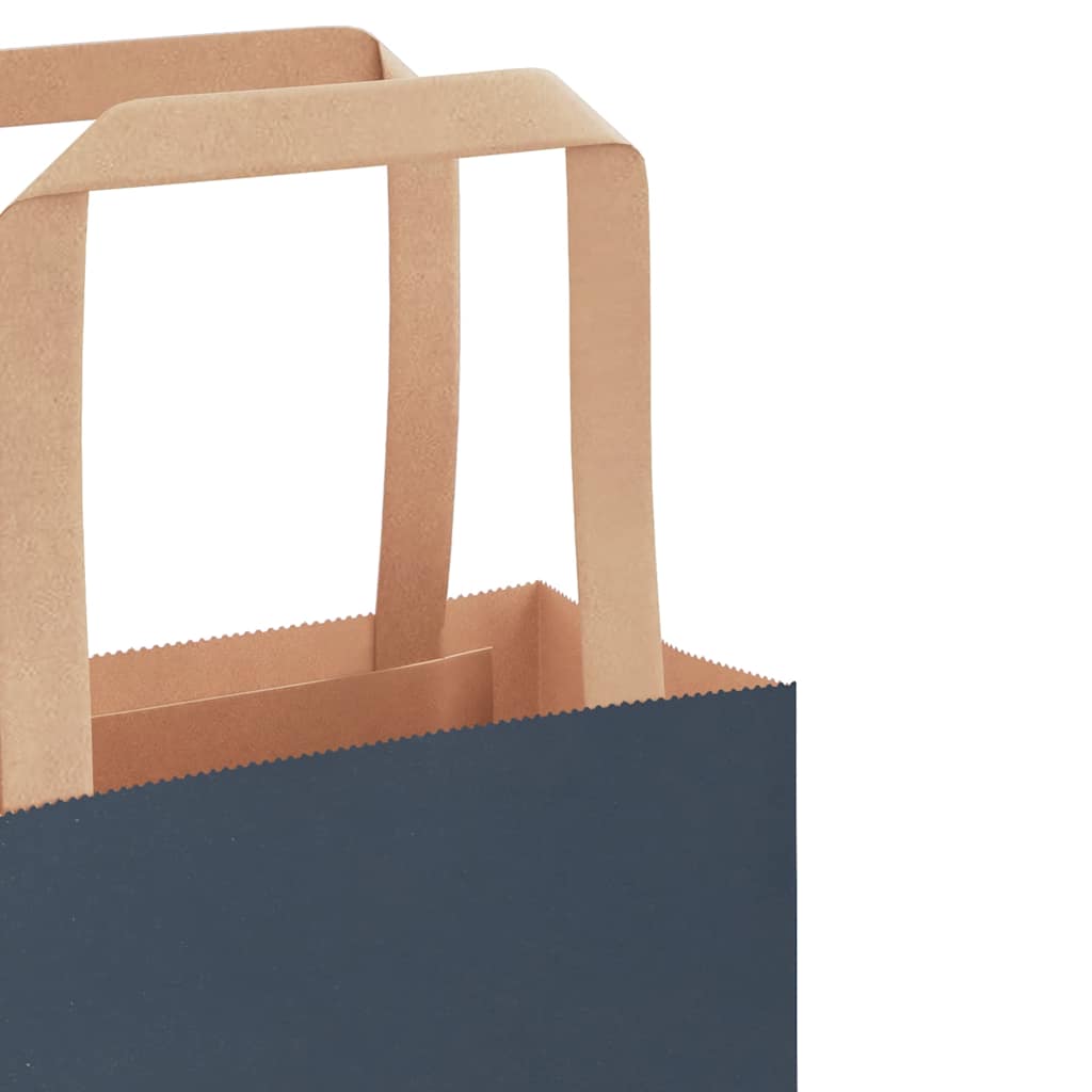 Sacchetti di Carta 50 pz con Manici Blu 21x11x31 cm