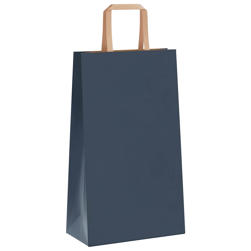 Sacchetti di Carta 50 pz con Manici Blu 21x11x36 cm