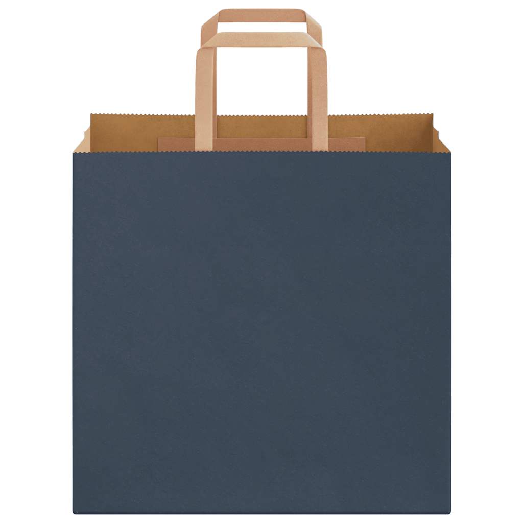 Sacchetti di Carta 50 pz con Manici Blu 26x17x25 cm