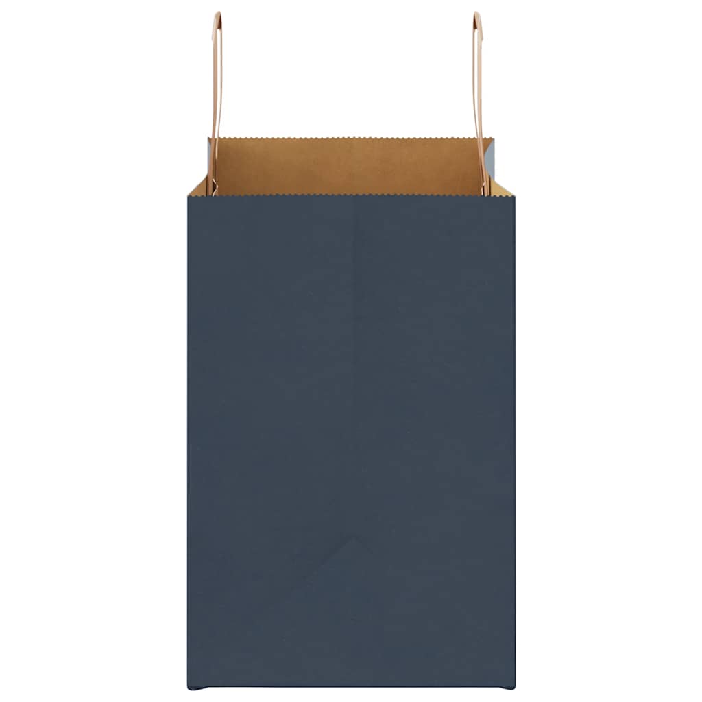 Sacchetti di Carta 50 pz con Manici Blu 26x17x25 cm