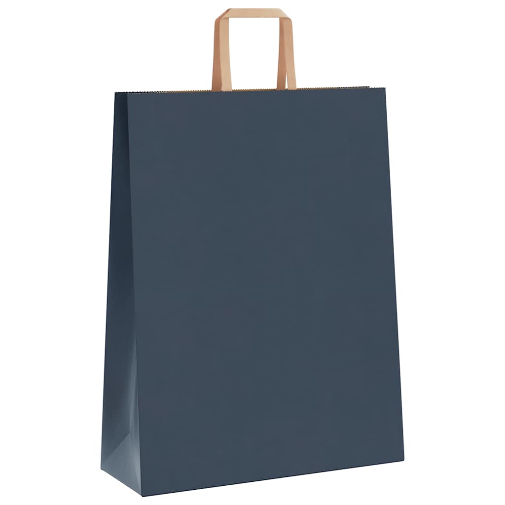 Sacchetti di Carta 50 pz con Manici Blu 32x12x42 cm