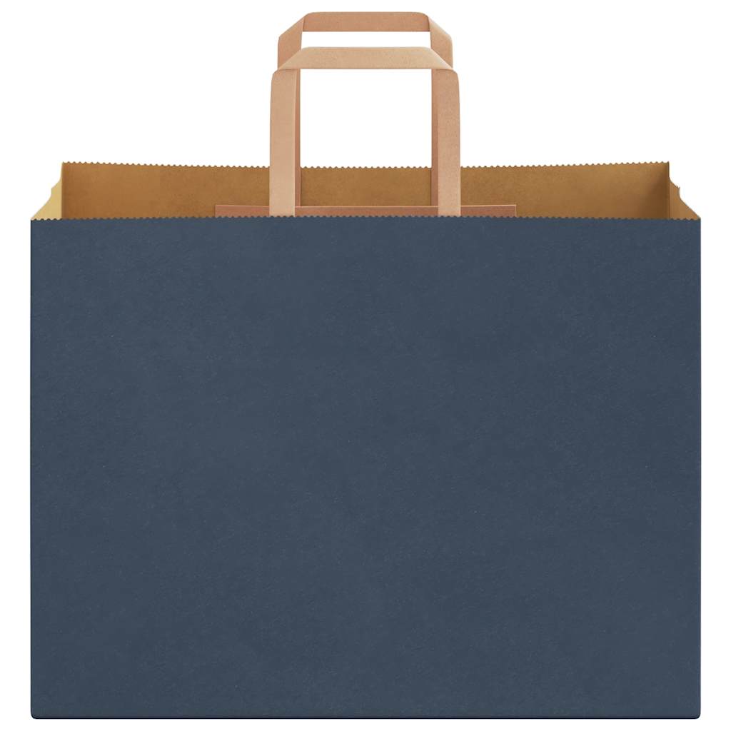 Sacchetti di Carta 50 pz con Manici Blu 32x17x25 cm